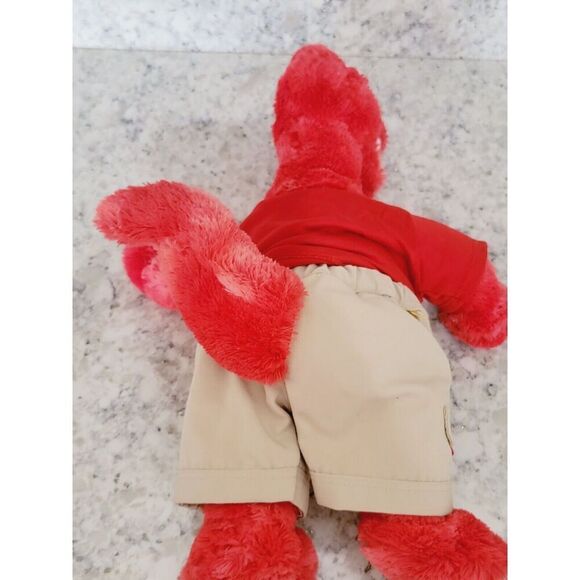 Build A Bear Workshop Red Dinosaur 2012 Raptor Plush Red Boom Shirt 16" - Picture 6 of 9